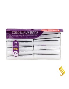 Red Kiss Cold Wave Rods Longitud 7/16" 12PC Color White Bigudi